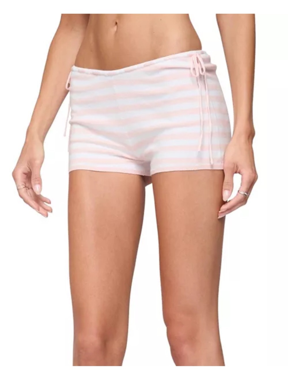 Edikted Janelle Striped Knit Shorts